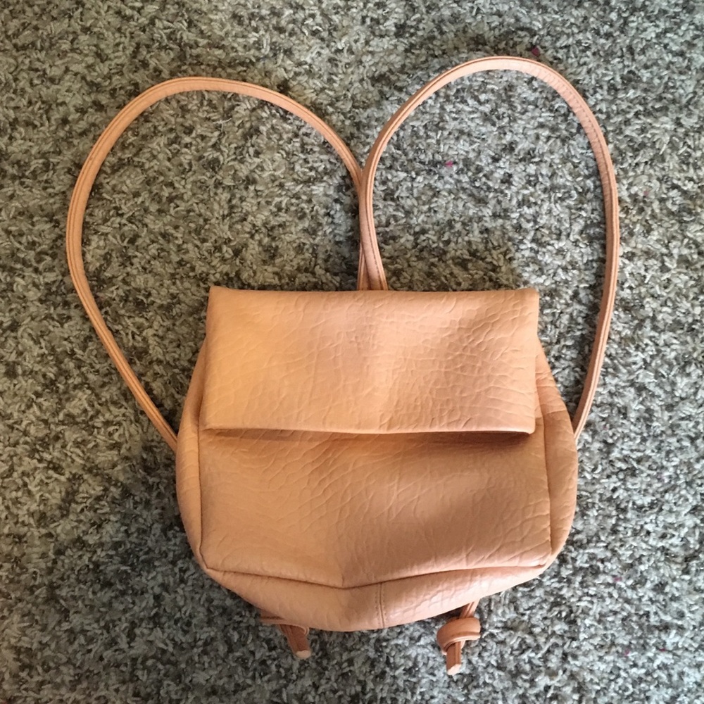 Anthropologie Coral Pink Mini Backpack